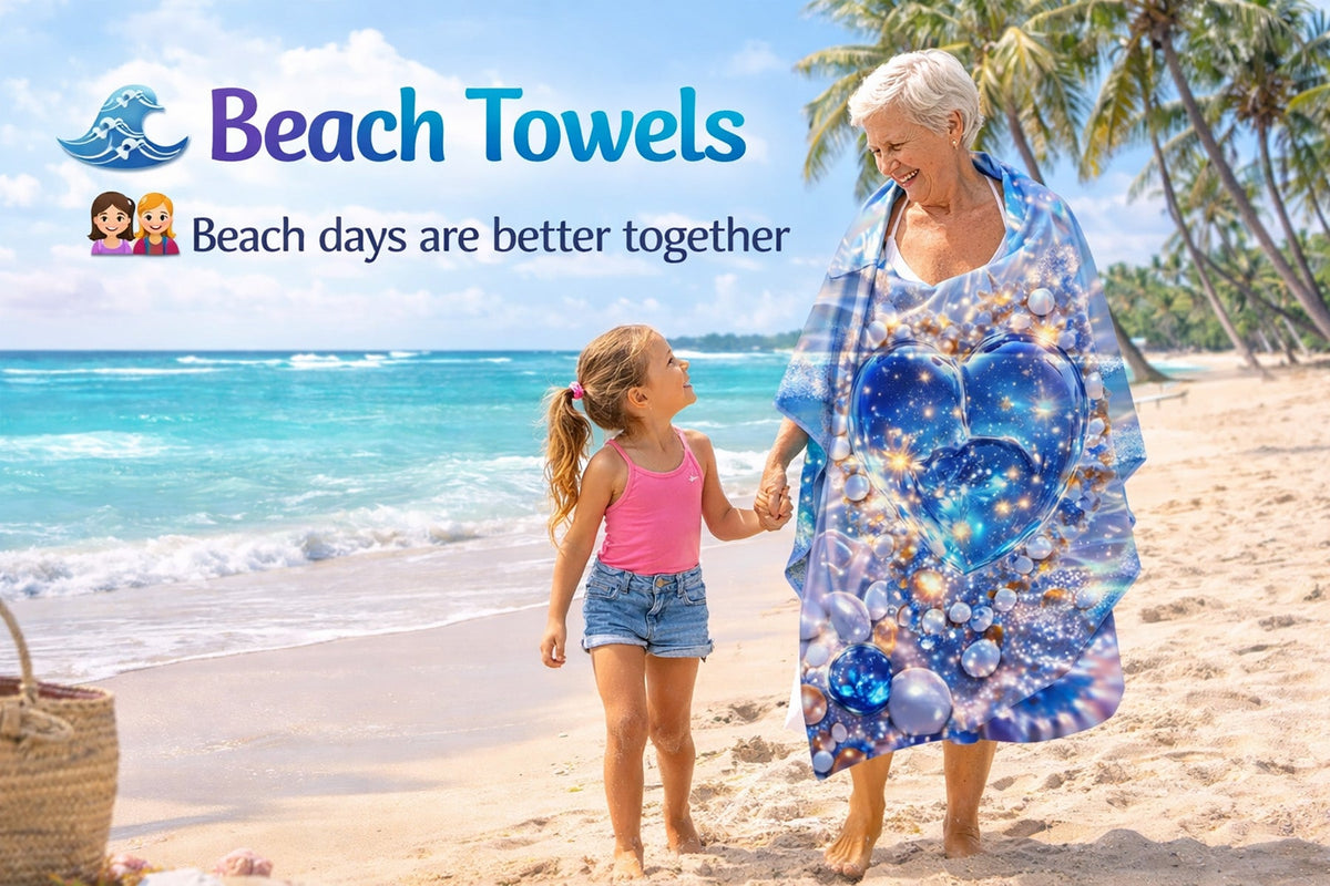 🌊 Beach Towels for Summer Memories: The Perfect Ocean-Themed Towel for Moms, Daughters & Granddaughters