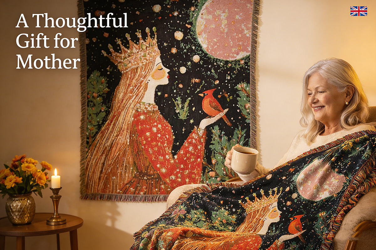 💝GiftoLuck Red Queen Tapestry Throw Blanket – A Perfect Blend of Elegance and Comfort for Your Home