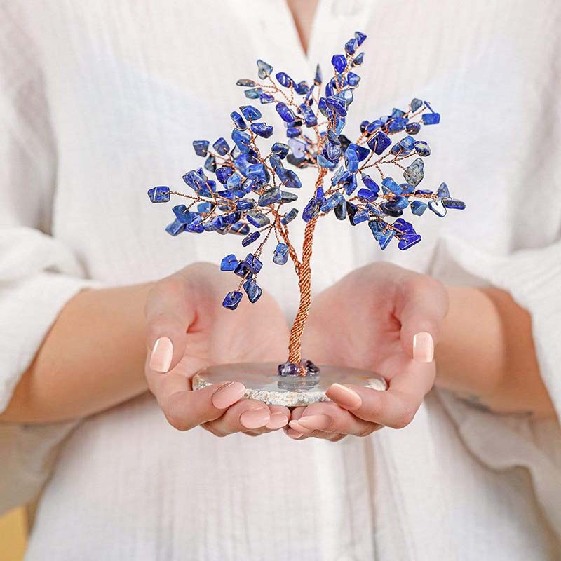 Giftoluck The Wisdom Keeper - Lapis Lazuli Feng Shui Tree