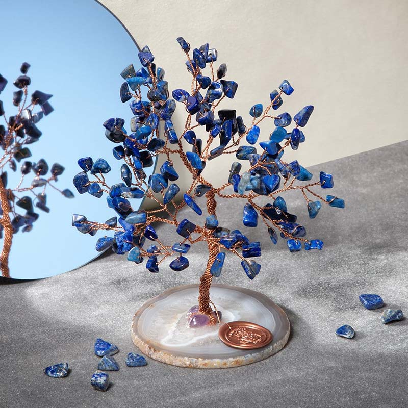 Giftoluck The Wisdom Keeper - Lapis Lazuli Feng Shui Tree