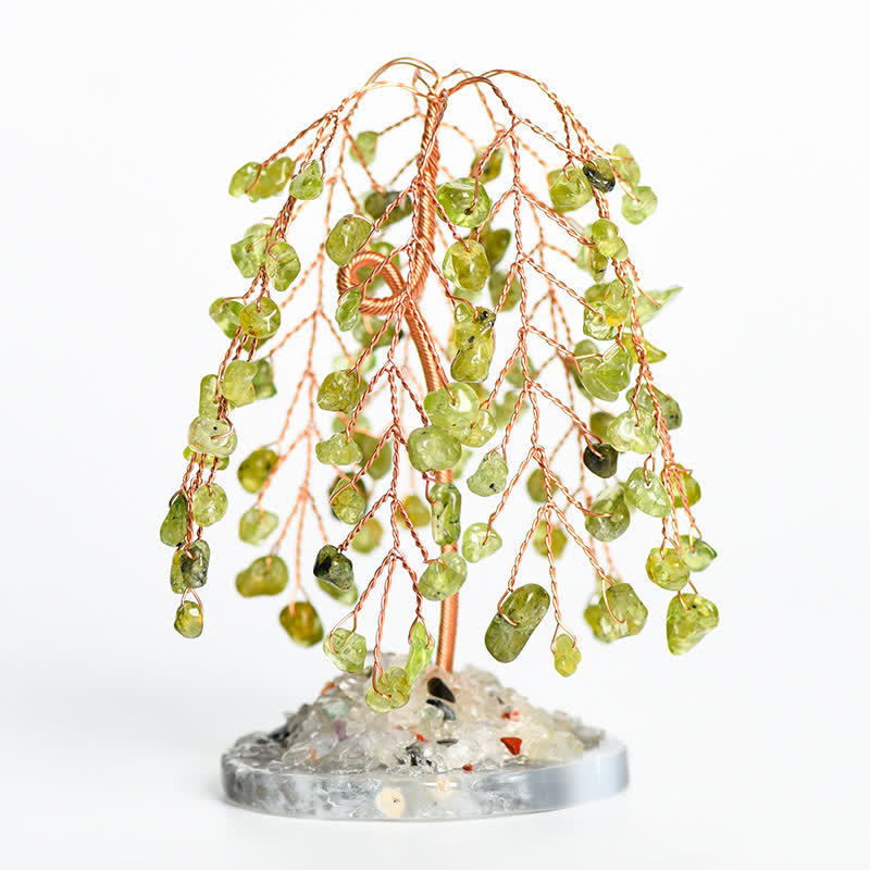 GiftoLuck Natural Crystal Base Willow Feng Shui Tree