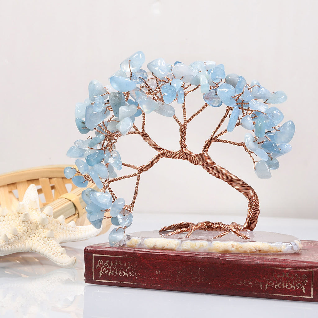 GiftoLuck Natural Crystal Stone Feng Shui Tree