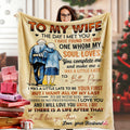 GiftoLuck “To My Wife” Flannel Blanket Soft Cozy Throw for Sofa, Bed & Living Room