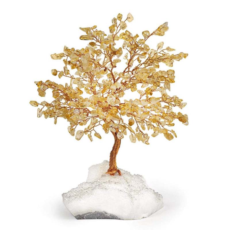 Giftoluck Positive Energy - Citrine Feng Shui Crystal Gemstone Tree