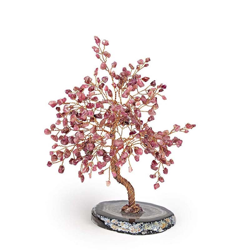 Giftoluck Lavish Blessings Red Tourmaline Feng Shui Tree