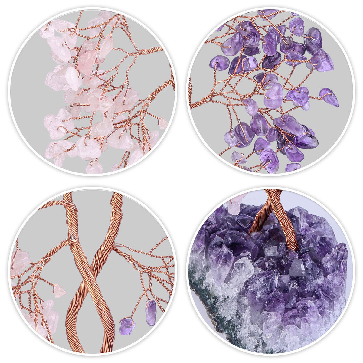 Giftoluck Amethyst Mine Base Concentric Feng Shui Tree