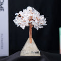 Giftoluck Natural Crystal Gravel Pyramid Base Feng Shui Tree