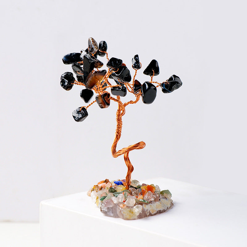 Giftoluck 1pc Money Tree Copper Wire Wrapped Feng Shui Tree