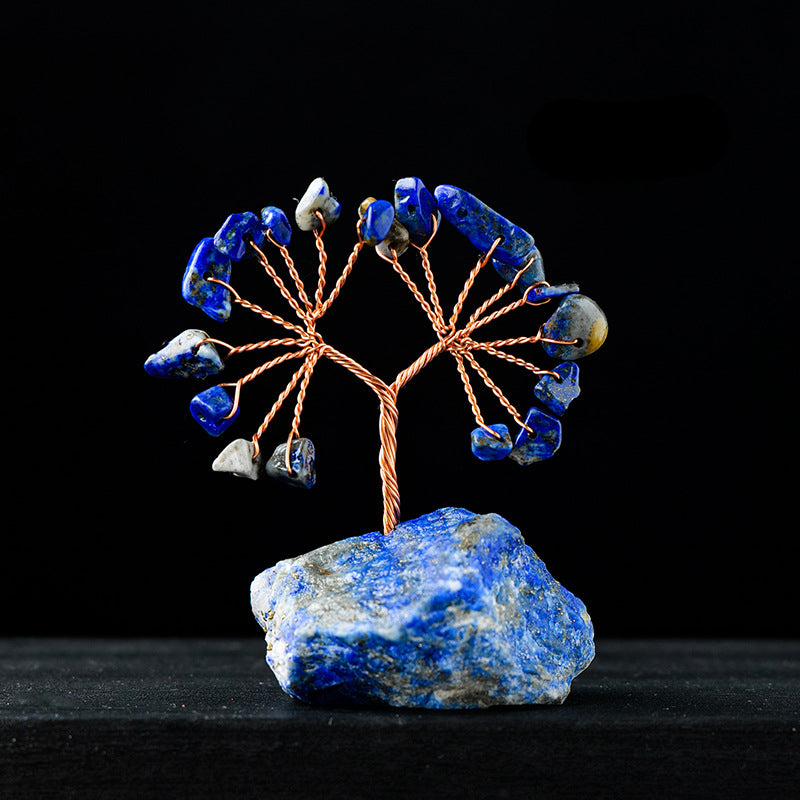Giftoluck Natural Colorful Crystal Gravel Feng Shui Tree