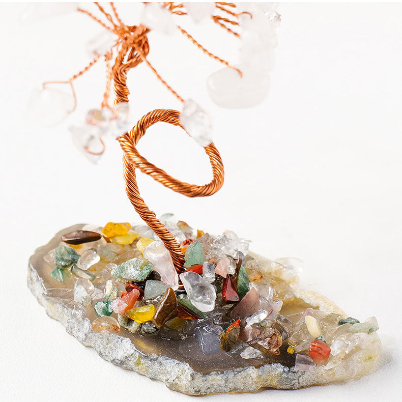 Giftoluck 1pc Money Tree Copper Wire Wrapped Feng Shui Tree