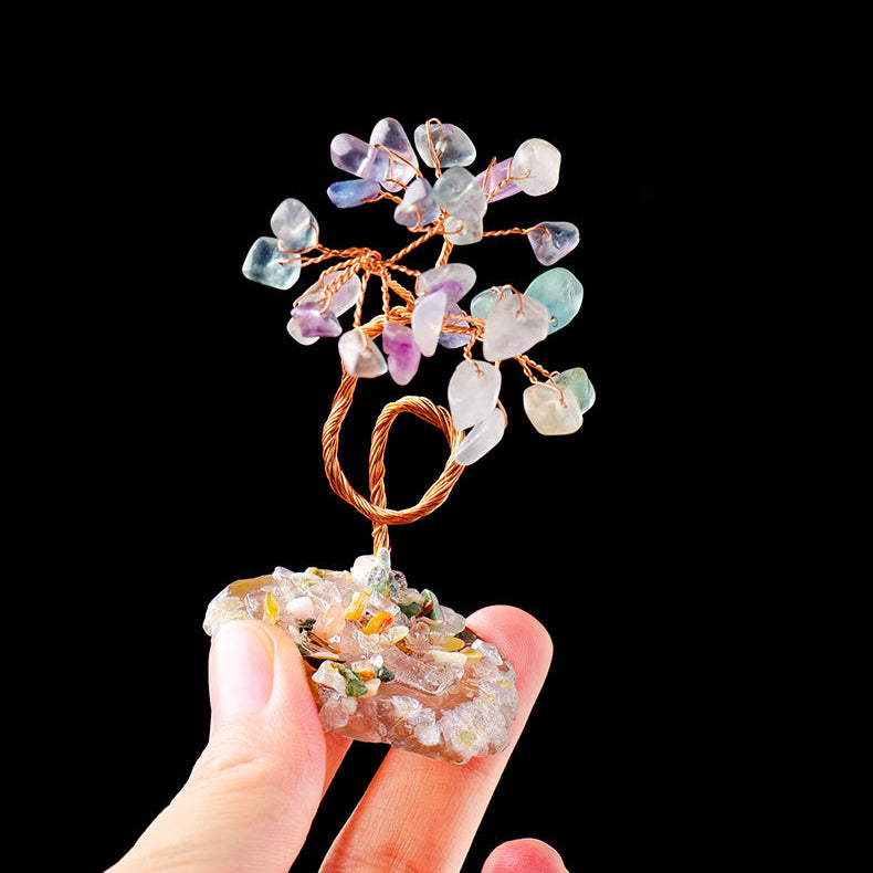Giftoluck 1pc Money Tree Copper Wire Wrapped Feng Shui Tree