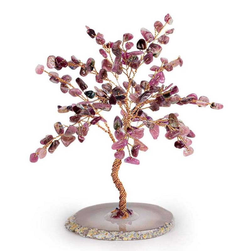 Giftoluck Lavish Blessings Red Tourmaline Feng Shui Tree