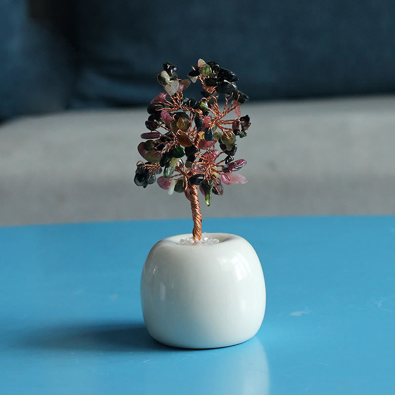 Giftoluck Multi Crystal Gemstone Feng Shui Tree