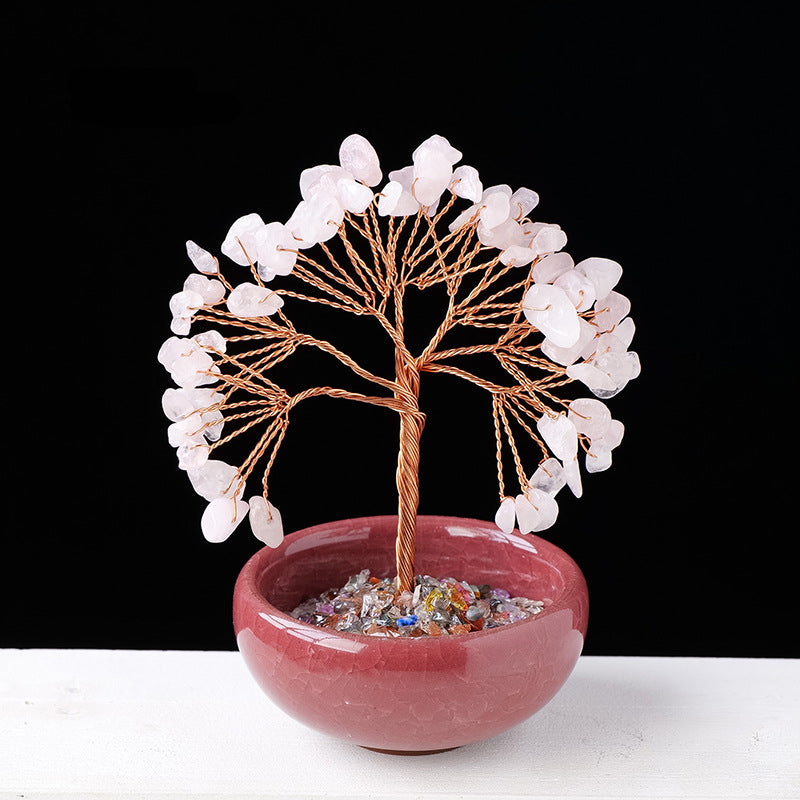 Giftoluck Gravel Crystal Gemstone Home Decoration Feng Shui Tree