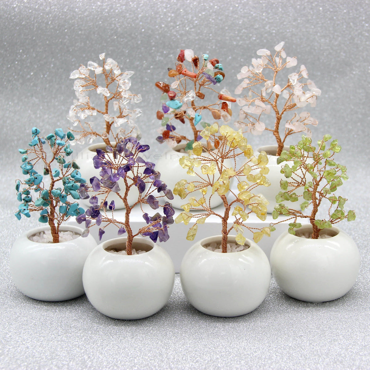 Giftoluck Multi Crystal Gemstone Feng Shui Tree