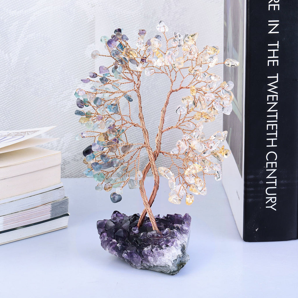 Giftoluck Amethyst Mine Base Concentric Feng Shui Tree