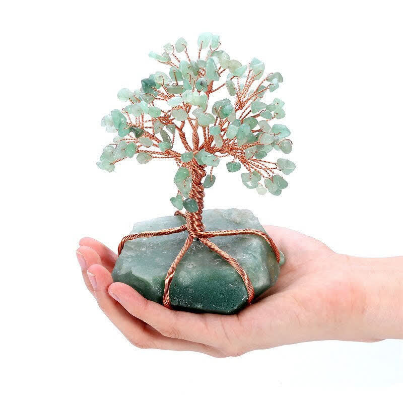 Giftoluck Healing Green Aventurine Feng Shui Tree