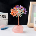 Giftoluck Chakra Crystal Gravel Raw Stone Base Feng Shui Tree