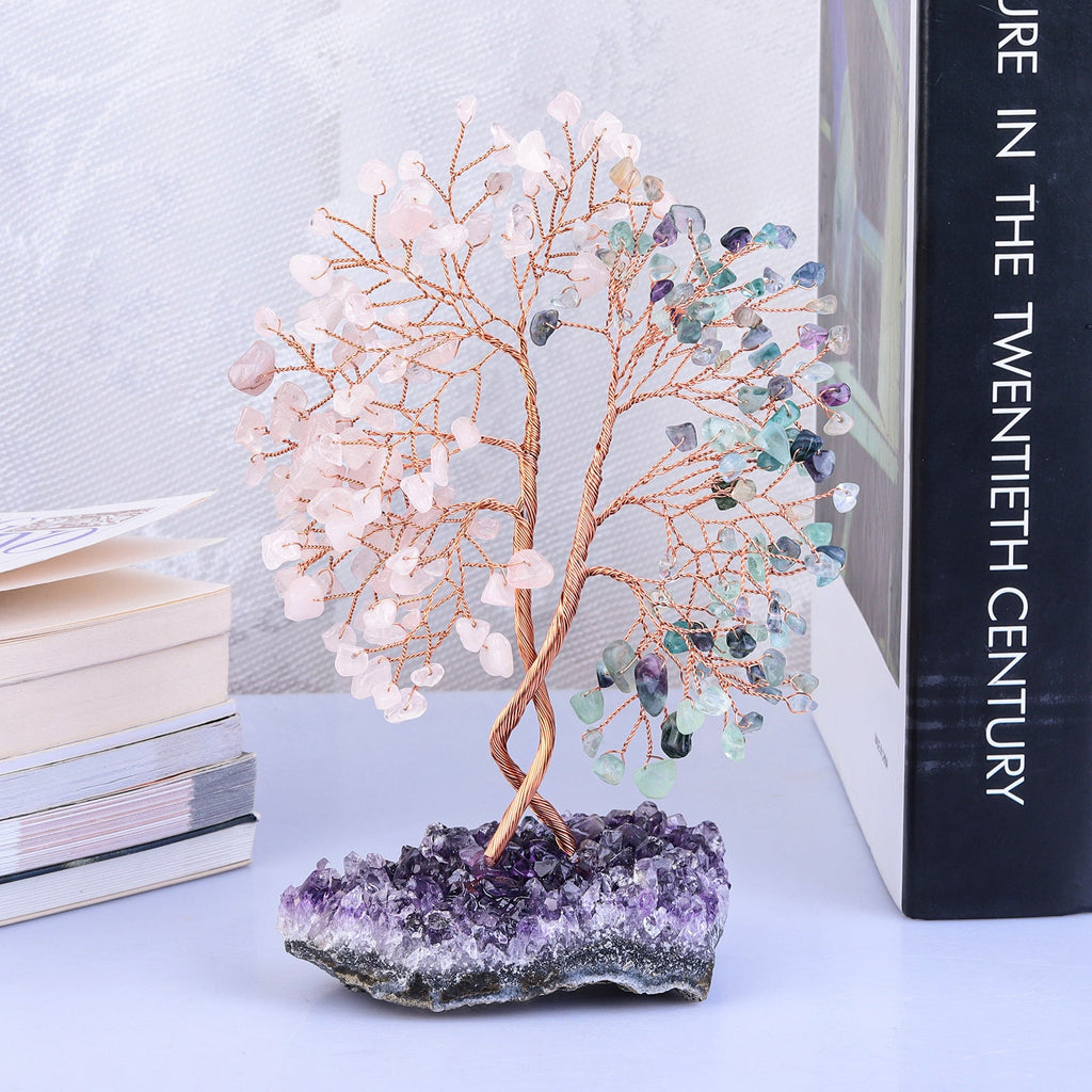 Giftoluck Amethyst Mine Base Concentric Feng Shui Tree
