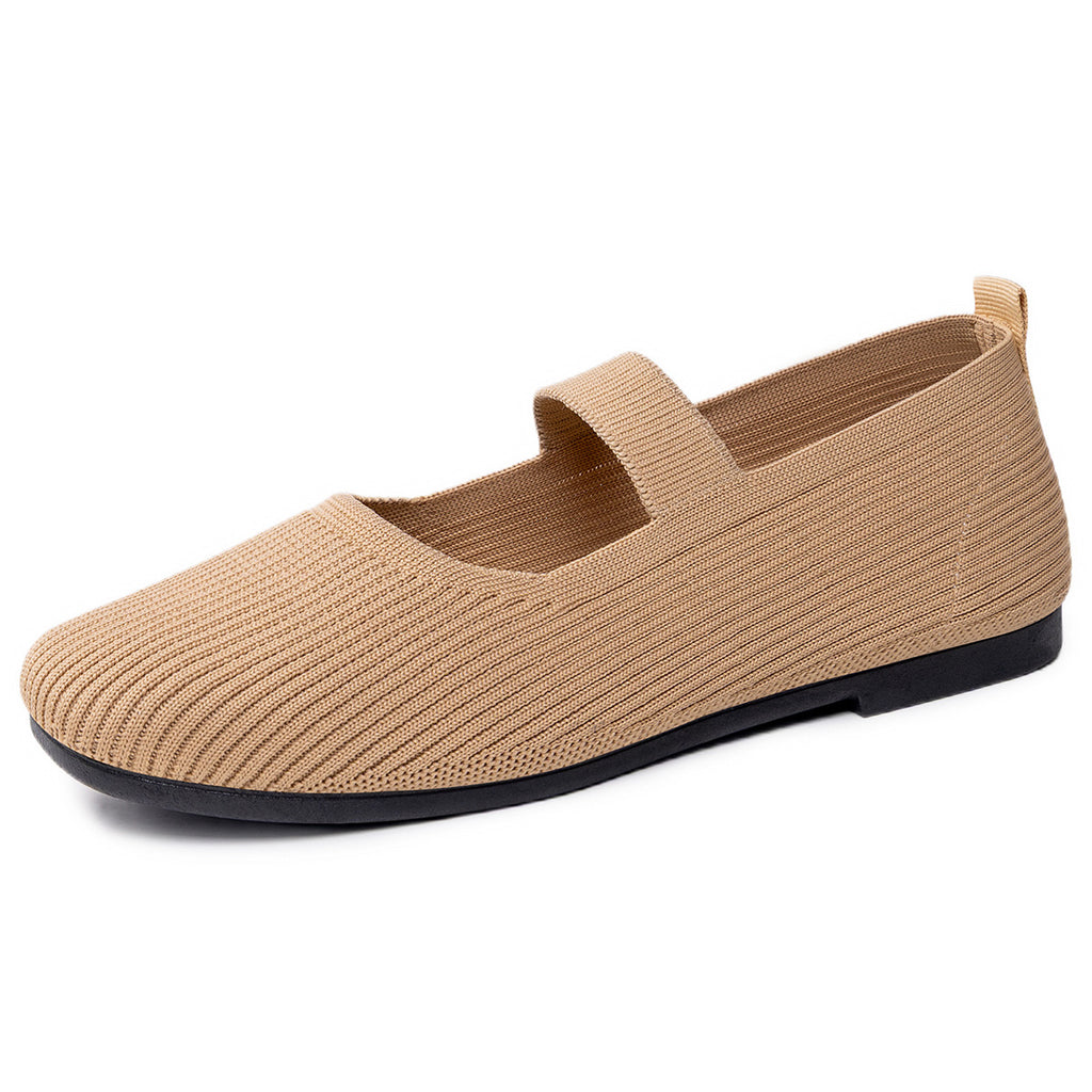 GifitoLuck Women’s Breathable Slip-On Casual Flats, Soft Sole Strap-on Shoes for Spring to Autumn, Comfortable Everyday Walking Gift for Mother's Day