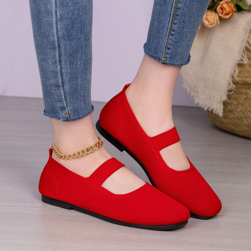 GifitoLuck Women’s Breathable Slip-On Casual Flats, Soft Sole Strap-on Shoes for Spring to Autumn, Comfortable Everyday Walking Gift for Mother's Day