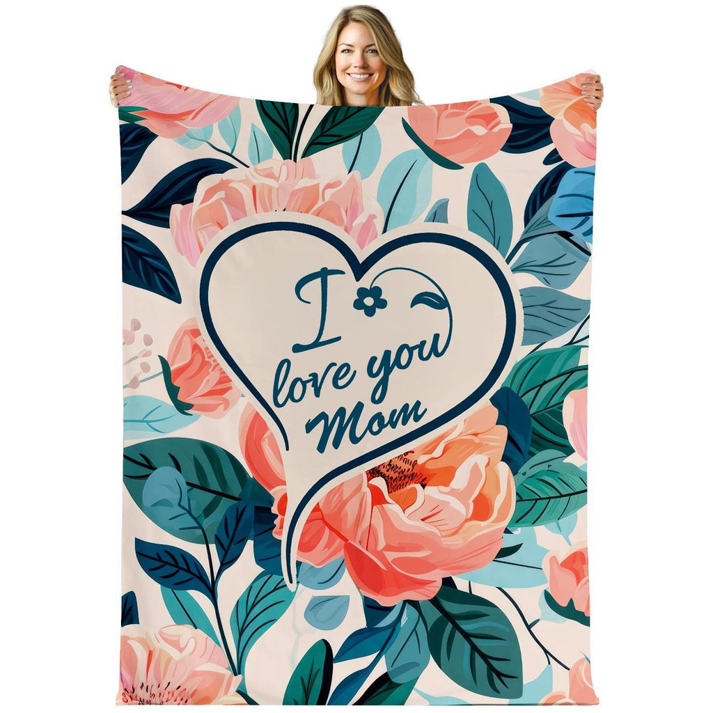 GiftoLuck Mother’s Day Flannel Blanket for Mom – Soft Cozy Throw for Sofa, Bed & Living Room |Best Gift for Mom