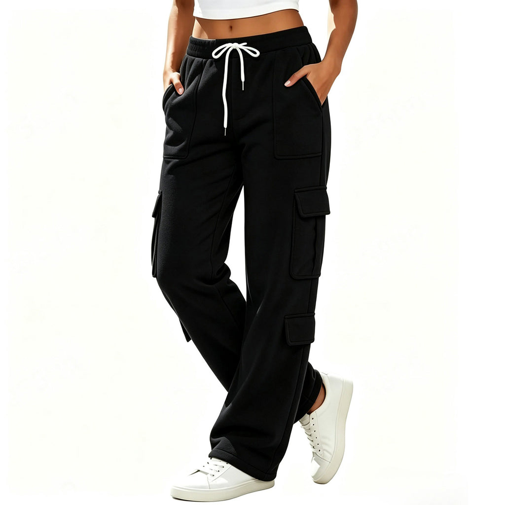 Women’s Adjustable Drawstring Casual Cargo Sweatpants