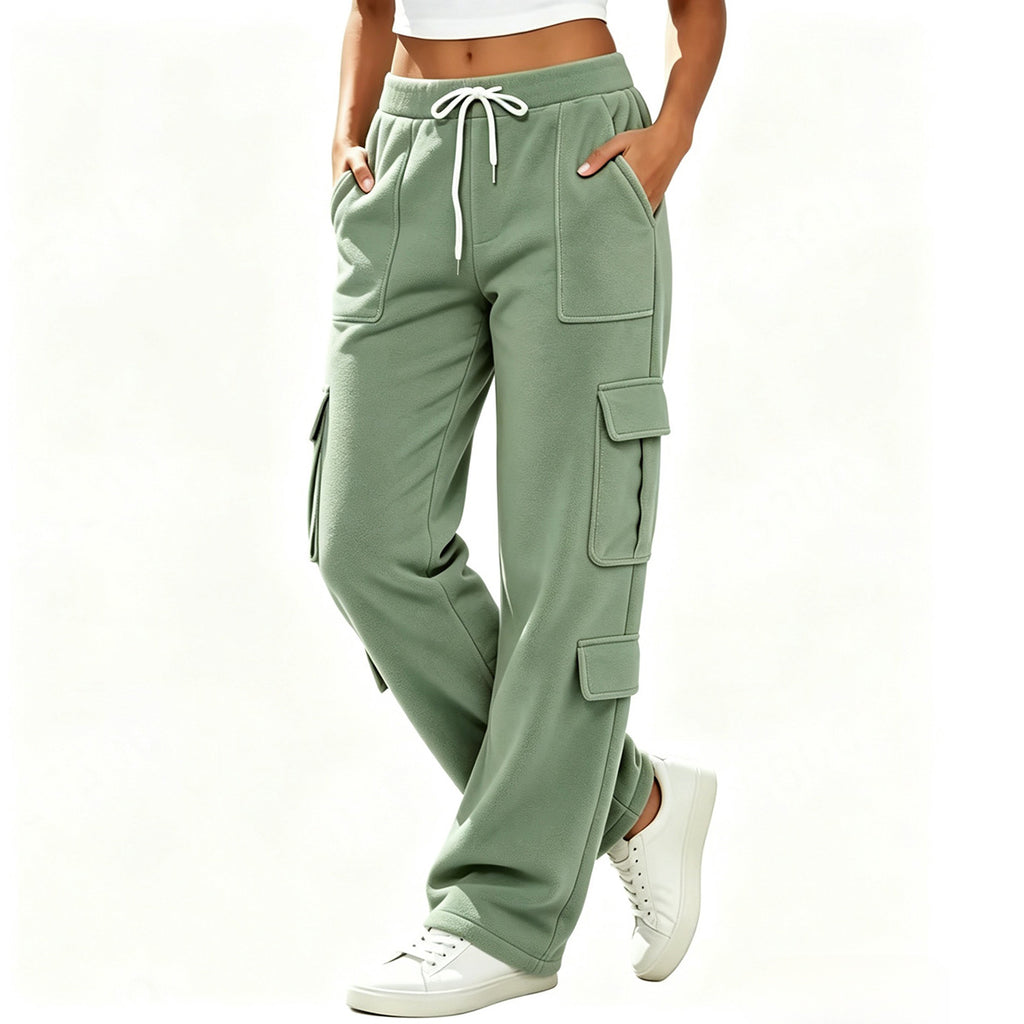 Women’s Adjustable Drawstring Casual Cargo Sweatpants