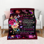Aonana “To My Mom” Flannel Blanket Soft Cozy Throw Perfect Gift for Mother's Day,Birthday,Holiday