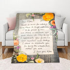 Aonana “To My Mom” Flannel Blanket Soft Cozy Throw Perfect Gift for Mother's Day,Birthday,Holiday