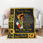 Aonana “To My Mom” Flannel Blanket Soft Cozy Throw Perfect Gift for Mother's Day,Birthday,Holiday