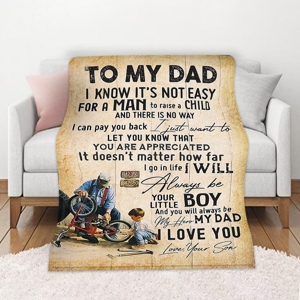 GiftoLuck “To My Mom” Flannel Blanket Soft Cozy Throw Perfect Gift for Mother's Day,Birthday,Holiday