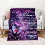 Aonana “To My Mom” Flannel Blanket Soft Cozy Throw Perfect Gift for Mother's Day,Birthday,Holiday
