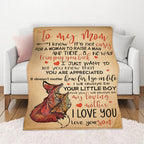 Aonana “To My Mom” Flannel Blanket Soft Cozy Throw Perfect Gift for Mother's Day,Birthday,Holiday