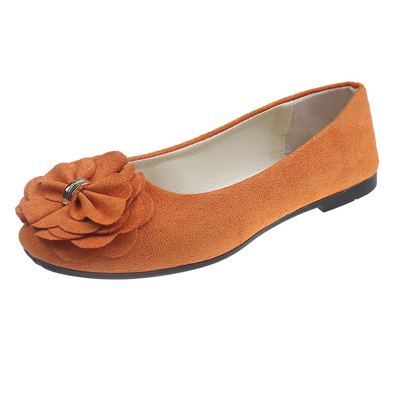 GifitoLuck Women’s Square Toe Flower Flats, Slip-On Bow Walking Shoes for Spring 2026, Thoughtful Gift for Mum or Grandma
