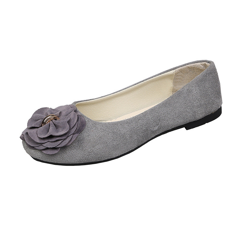 GifitoLuck Women’s Square Toe Flower Flats, Slip-On Bow Walking Shoes for Spring 2026, Thoughtful Gift for Mum or Grandma