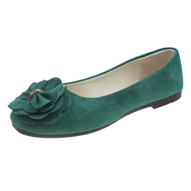 GifitoLuck Women’s Square Toe Flower Flats, Slip-On Bow Walking Shoes for Spring 2026, Thoughtful Gift for Mum or Grandma