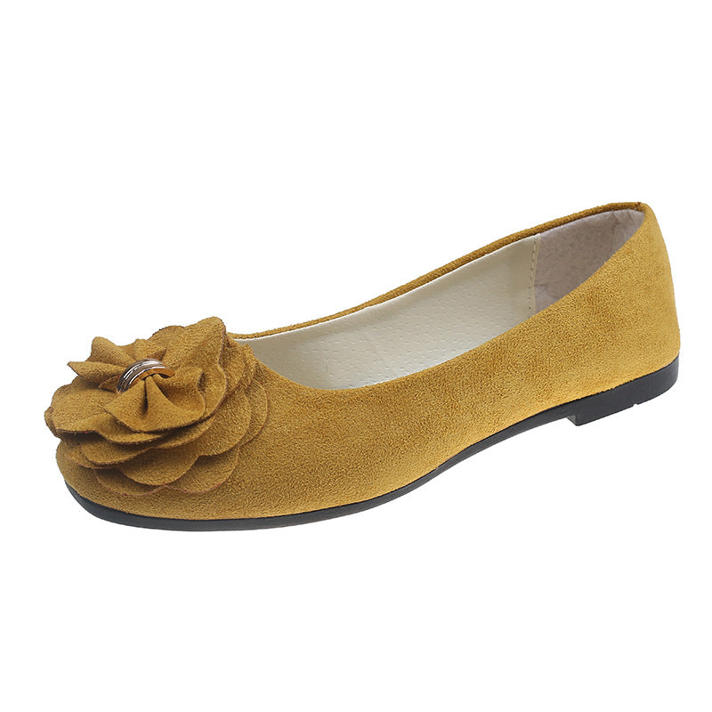 GifitoLuck Women’s Square Toe Flower Flats, Slip-On Bow Walking Shoes for Spring 2026, Thoughtful Gift for Mum or Grandma