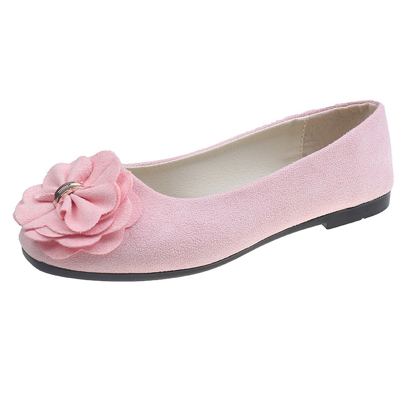 GifitoLuck Women’s Square Toe Flower Flats, Slip-On Bow Walking Shoes for Spring 2026, Thoughtful Gift for Mum or Grandma