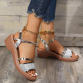 GiftoLuck Women Summer 2025 Shoes Rhinestone Peep-toe Sandals