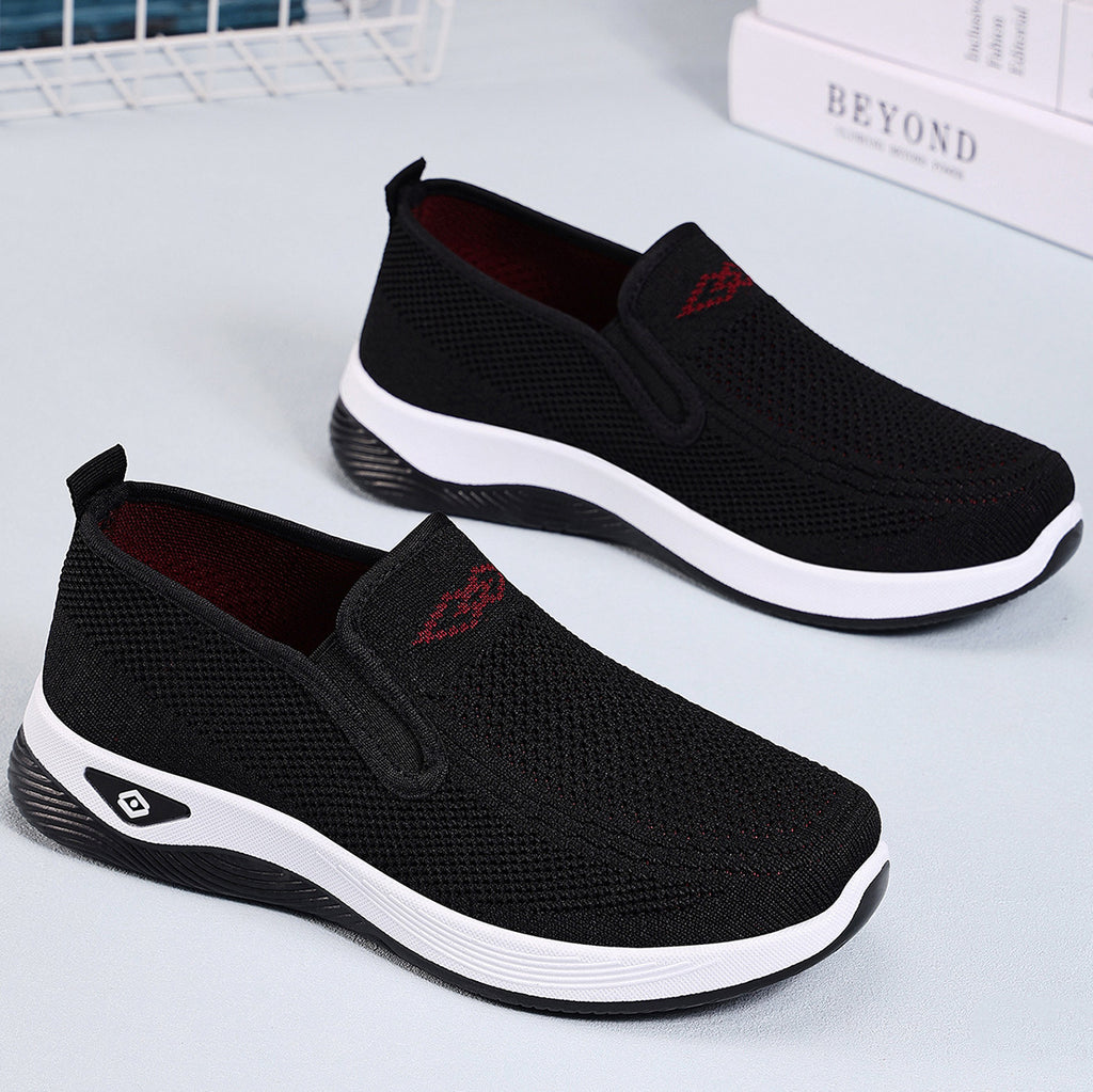 GifitoLuck Women’s Breathable Knit Slip-On Shoes, Lightweight Soft Sole Casual Comfort Loafers, Easy Everyday Walking Gift for Mum or Grandma