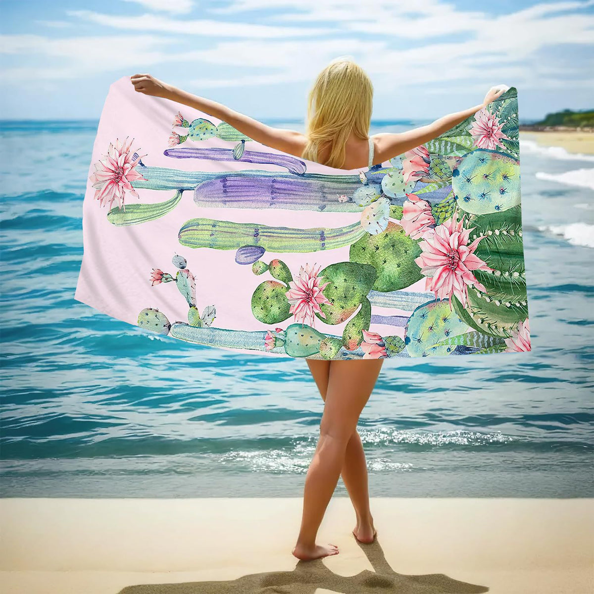 GiftoLuck Ocean World Sand Free Beach Towel Quick Dry Turtle Dolphin Summer Holiday Travel Towel