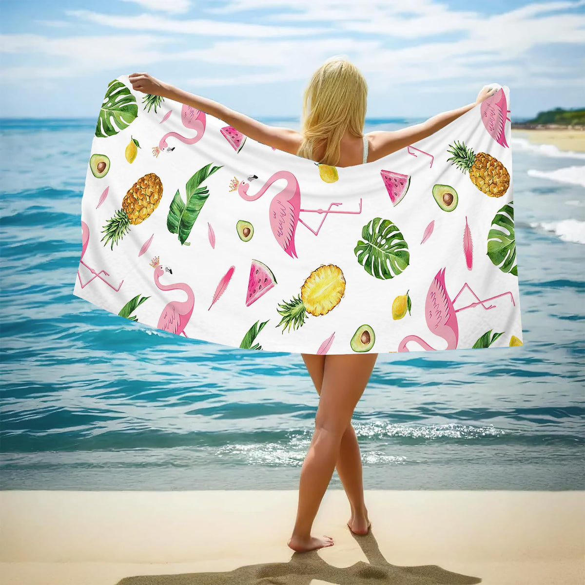 GiftoLuck Ocean World Sand Free Beach Towel Quick Dry Turtle Dolphin Summer Holiday Travel Towel