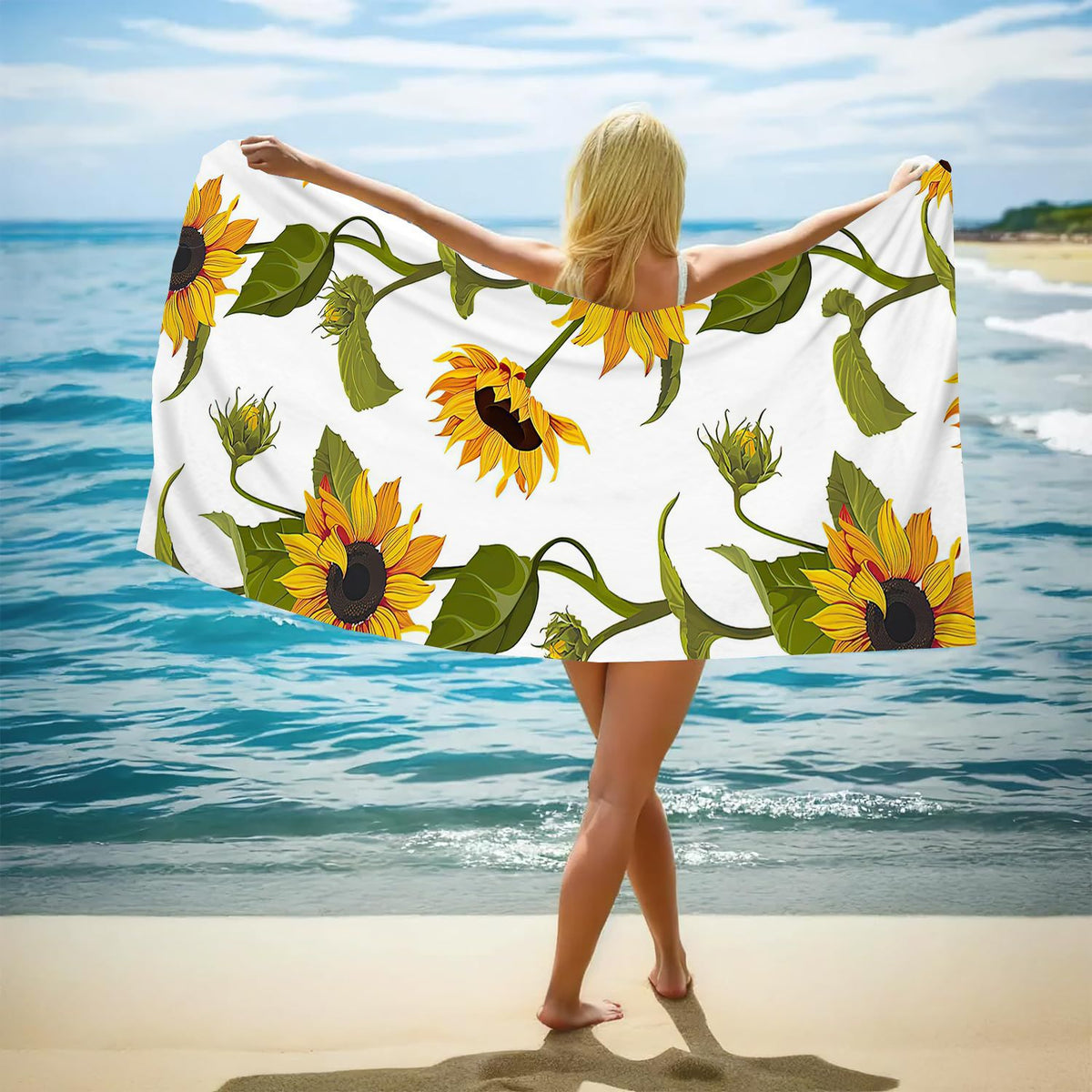 GiftoLuck Ocean World Sand Free Beach Towel Quick Dry Turtle Dolphin Summer Holiday Travel Towel