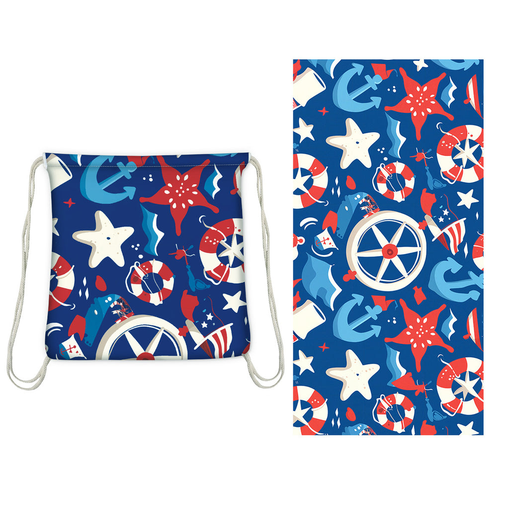 GiftoLuck 2-in-1 Backpack Beach Towel Quick Dry Travel Bag Summer Holiday Swimming Bath Towel