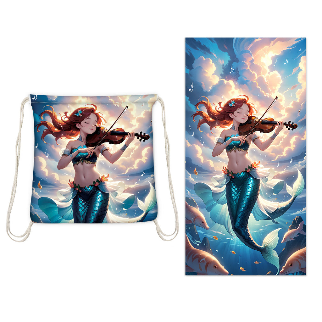GiftoLuck 2-in-1 Backpack Beach Towel Quick Dry Travel Bag Summer Holiday Swimming Bath Towel