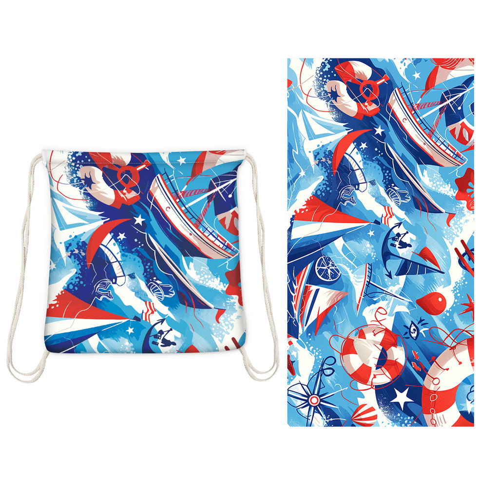 GiftoLuck 2-in-1 Backpack Beach Towel Quick Dry Travel Bag Summer Holiday Swimming Bath Towel