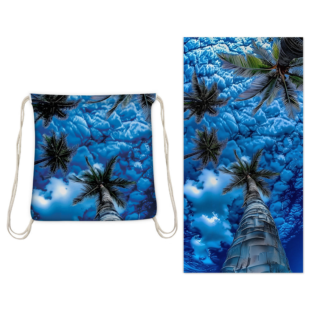 GiftoLuck 2-in-1 Backpack Beach Towel Quick Dry Travel Bag Summer Holiday Swimming Bath Towel