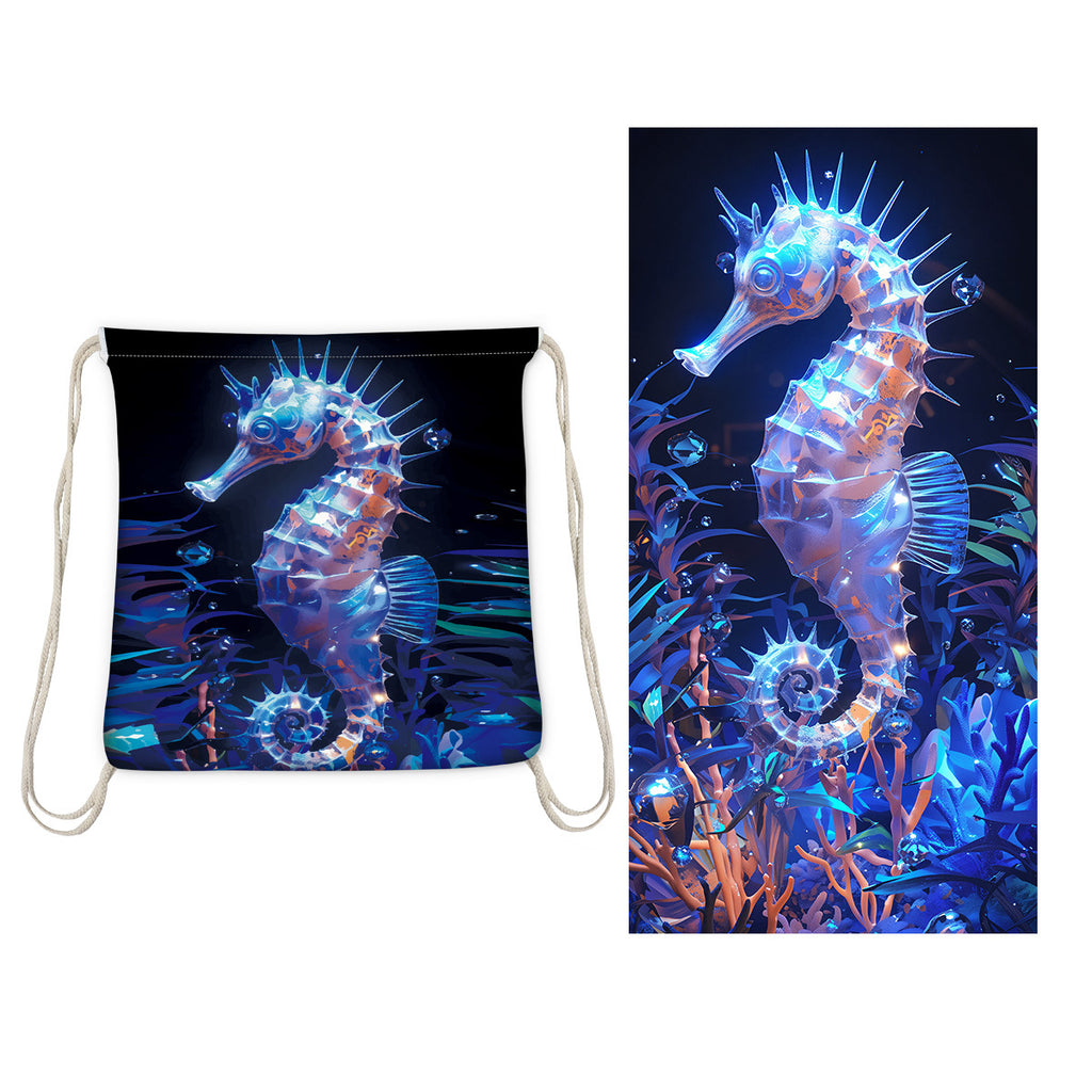 GiftoLuck 2-in-1 Backpack Beach Towel Quick Dry Travel Bag Summer Holiday Swimming Bath Towel
