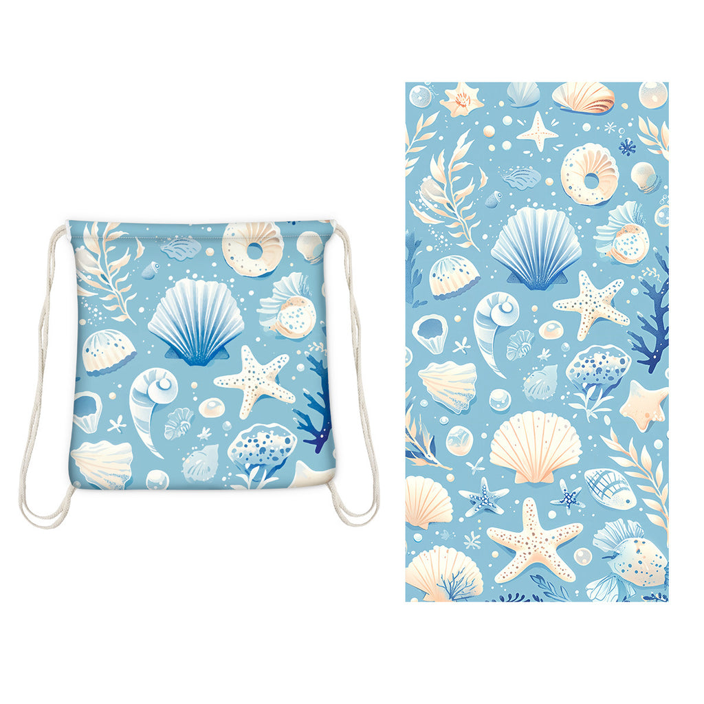 GiftoLuck 2-in-1 Backpack Beach Towel Quick Dry Travel Bag Summer Holiday Swimming Bath Towel